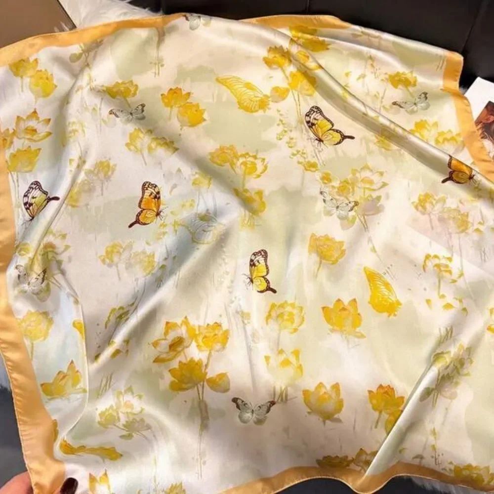 Yellow Floral Scarf S90